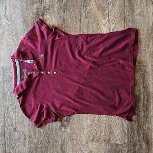 Aeropostale Polo, Size XL, Maroon/Teal